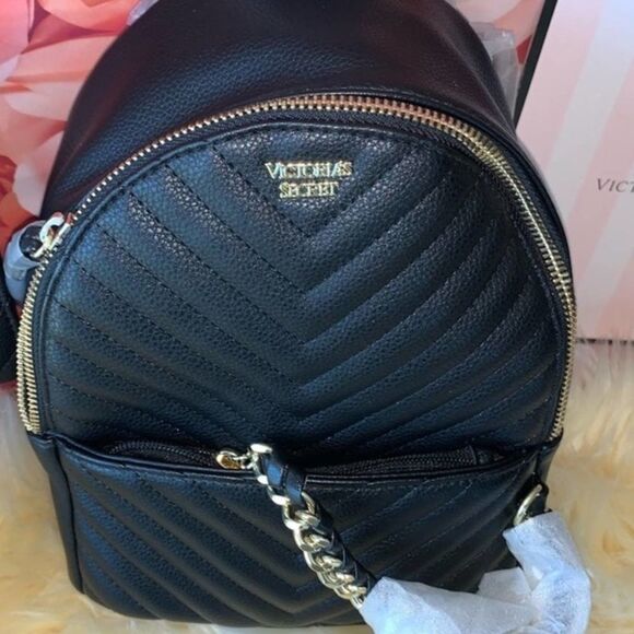 Victoria’s Secret Black Quilted Mini Backpack main image 4